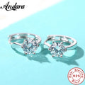 925 Brincos De Prata Esterlina Mosaico Cz Quatro Garras ZircãO Brincos Para Mulher Oorbellen Brincos Pendientes  E287