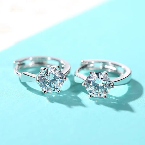 925 Brincos De Prata Esterlina Mosaico Cz Quatro Garras ZircãO Brincos Para Mulher Oorbellen Brincos Pendientes  E287