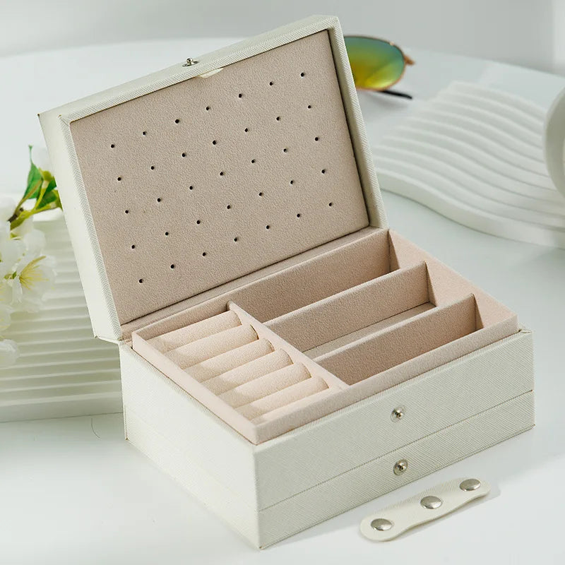 Portable leather storage box