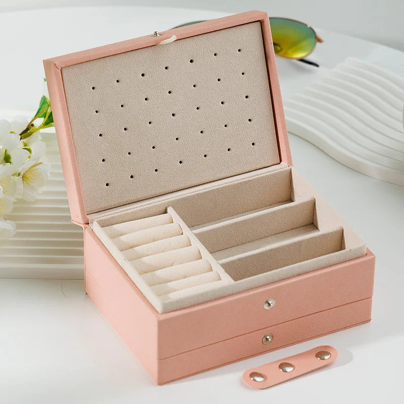 Portable leather storage box
