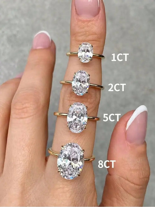 S925 Silver Oval Stone Ring