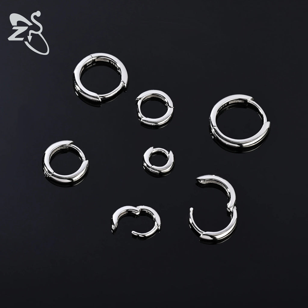 Arete de aro en plata S925