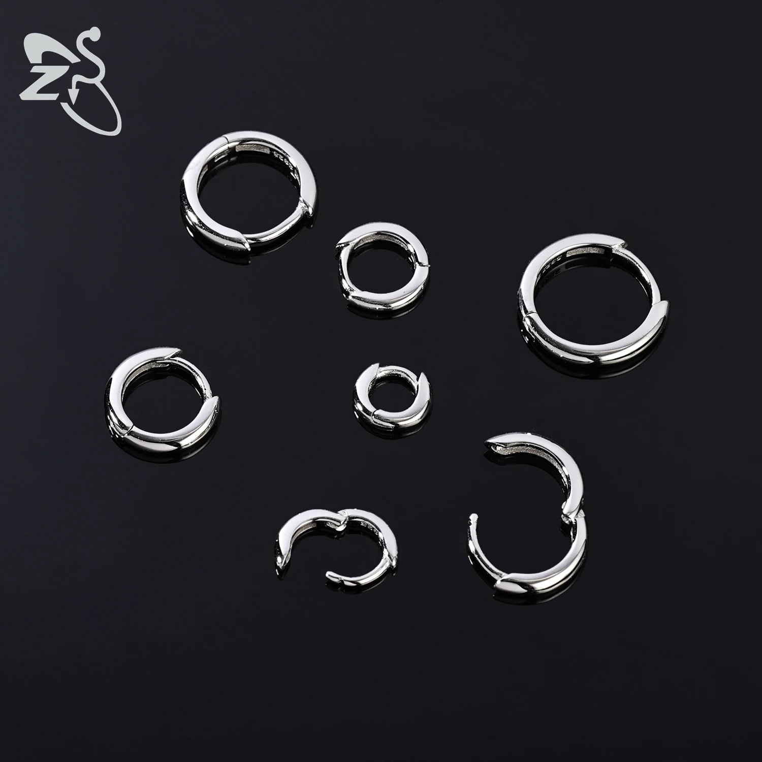 S925 silver hoop earring