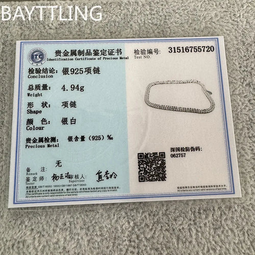 925 Sterling Silver 40-75cm Exquisite Sparkling Necklace Fashion Women Couple Wife Anniversary Gift Jewelry Accessories