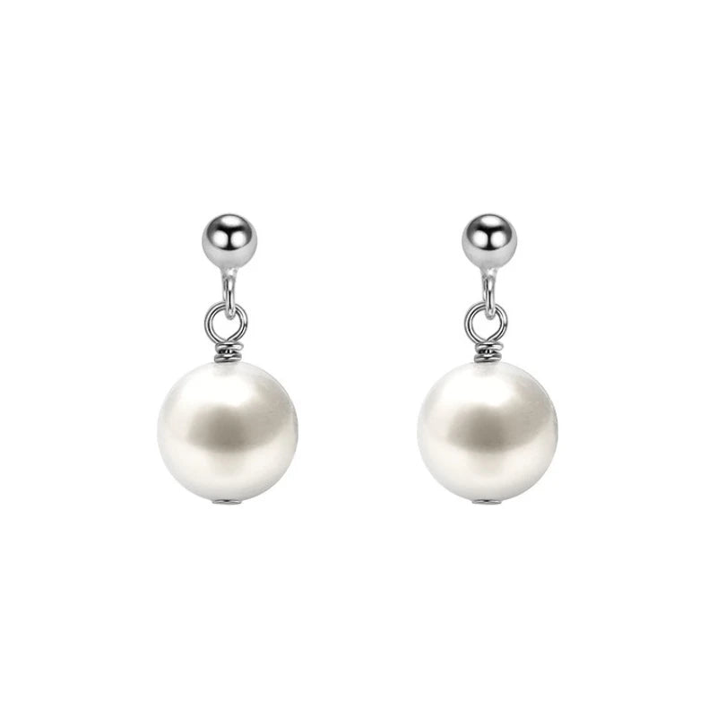 925 Silver Pearl Stud Earrings Fashionable Exquisite Luxurious Elegant Niche High End Pearl Stud Earrings for Women
