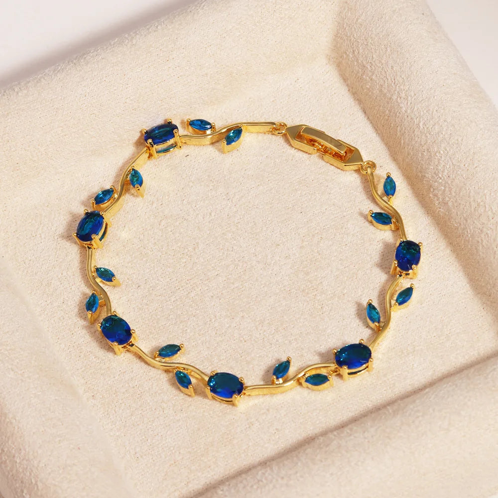 18K Gold Plated Flower Bracelet