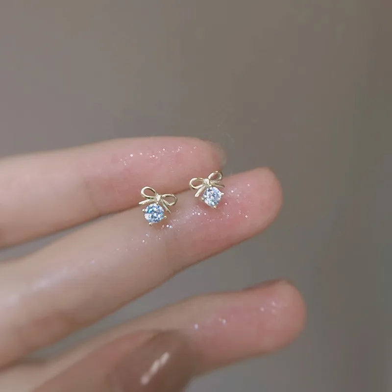 ANENJERY Butterfly Stud Earrings for Women Cute Delicate Jewelry Girls Gift Wholesale Pendientes mujer