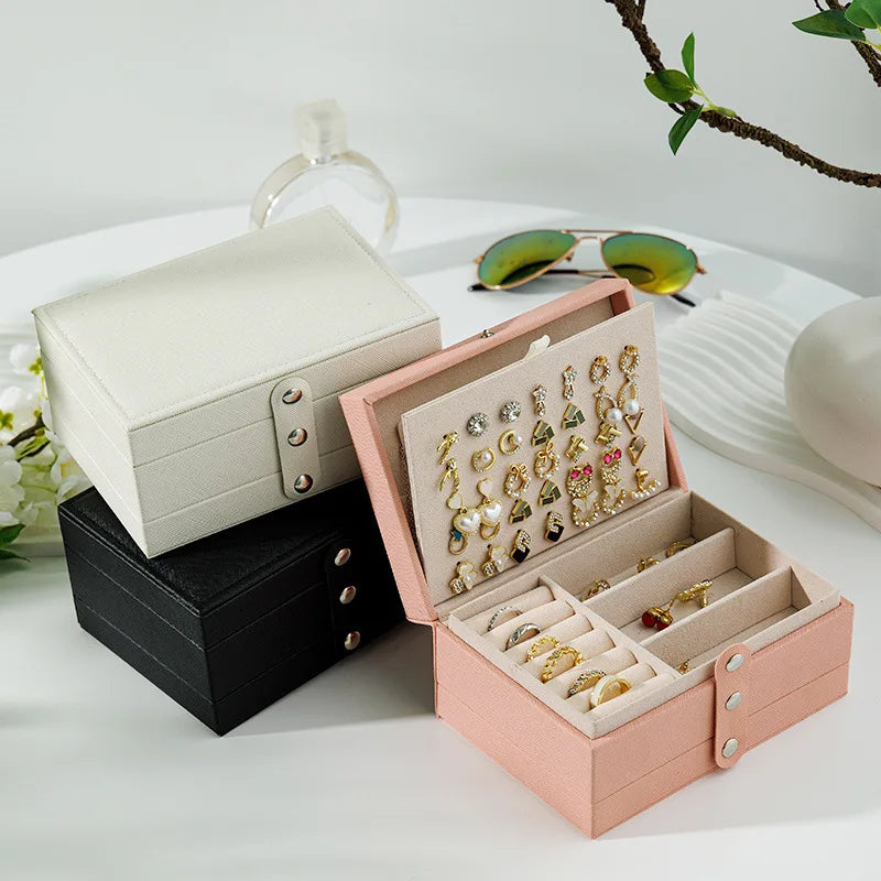 Portable leather storage box