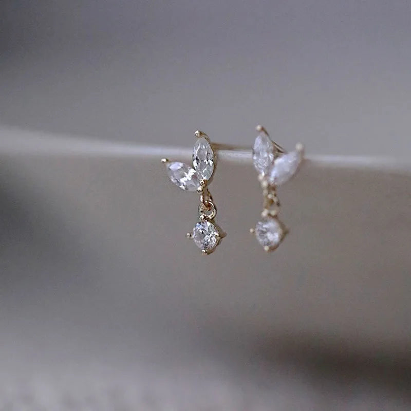 ANENJERY Butterfly Stud Earrings for Women Cute Delicate Jewelry Girls Gift Wholesale Pendientes mujer