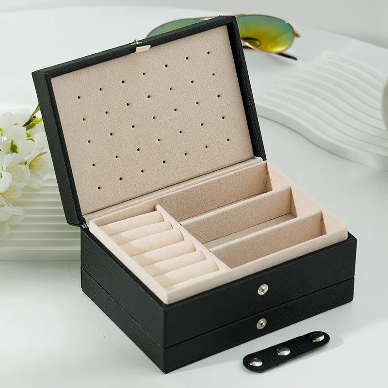 Portable leather storage box