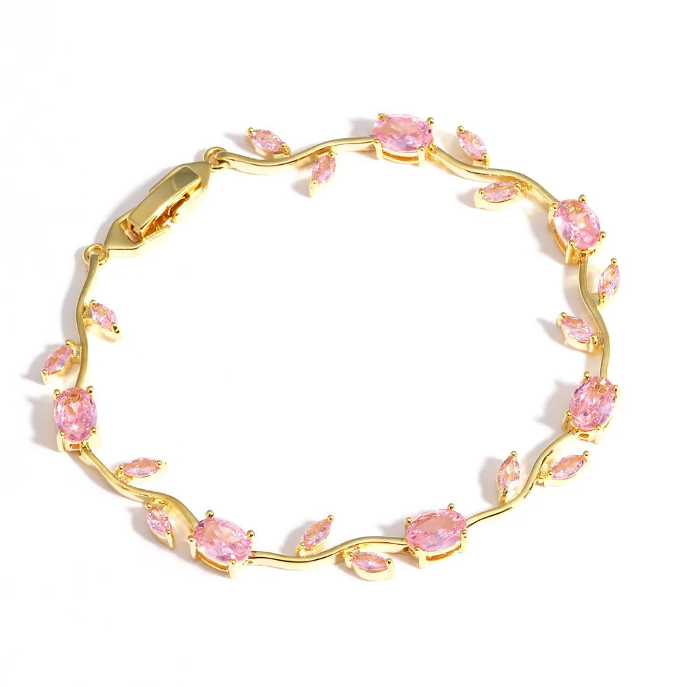 18K Gold Plated Flower Bracelet