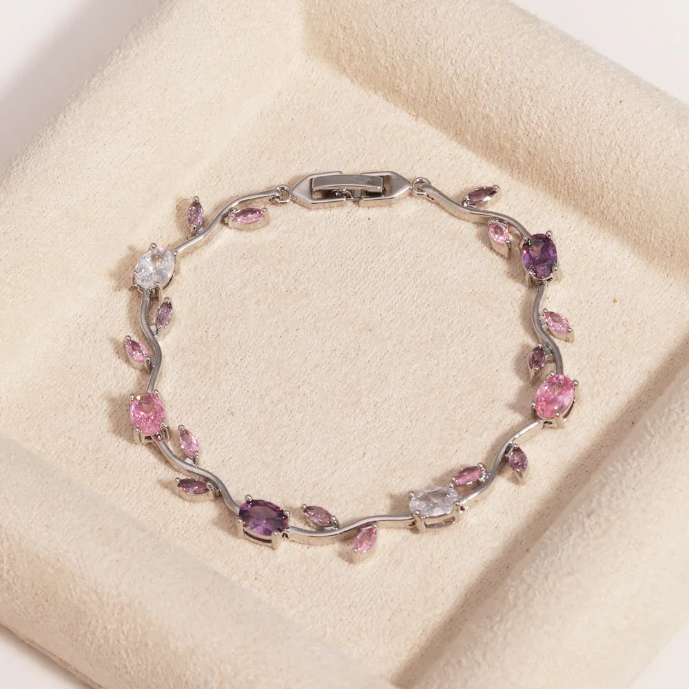 18K Gold Plated Flower Bracelet