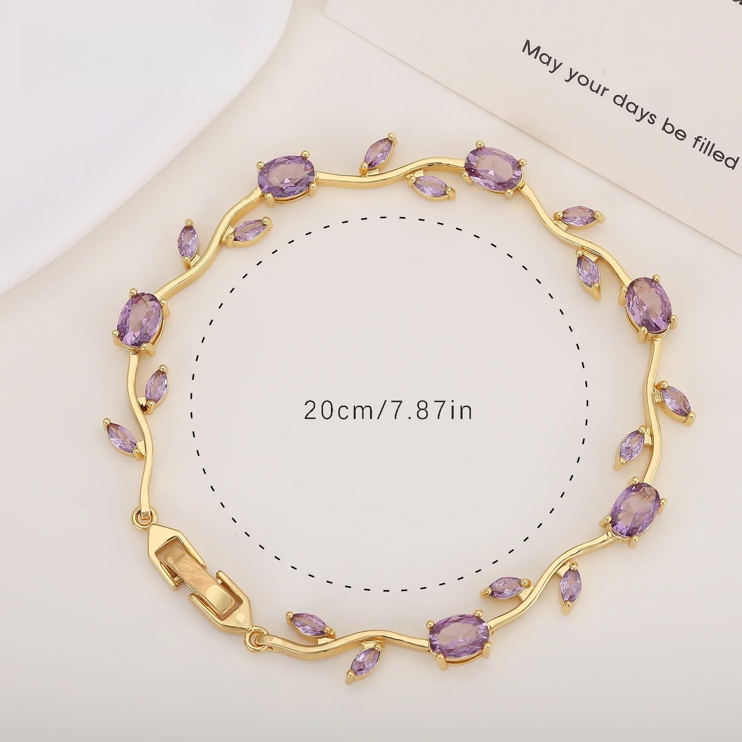 18K Gold Plated Flower Bracelet