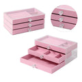 3-tier velvet jewelry box
