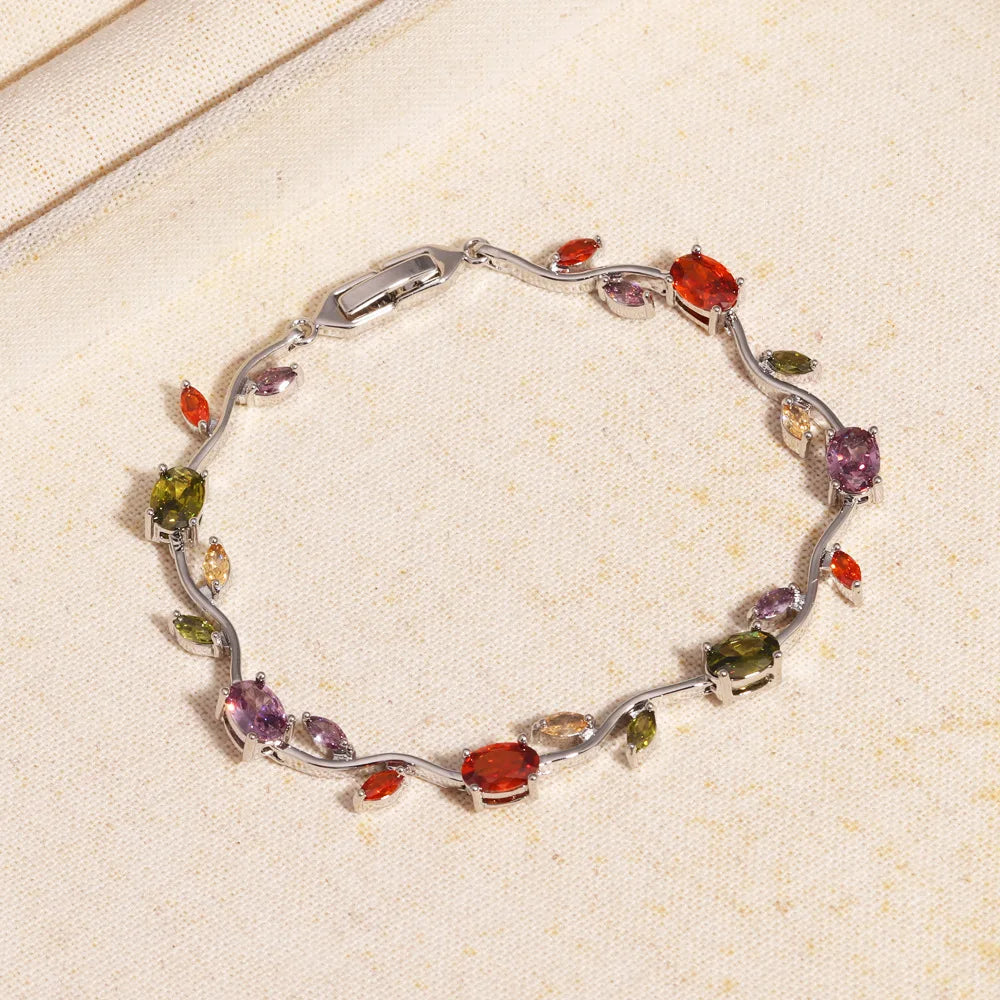 18K Gold Plated Flower Bracelet