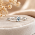 S925 Silver Ring with Blue Topaz