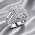 14K gold-plated ring with a 2-carat diamond