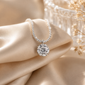 S925 Silver Necklace with Zirconia Pendant