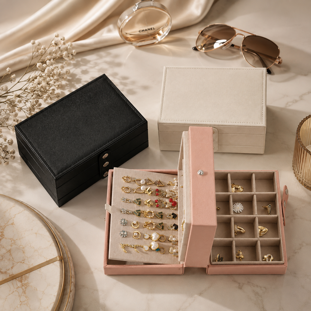 Portable leather storage box