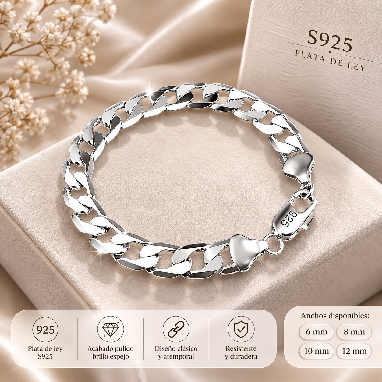 Men's silver bracelet