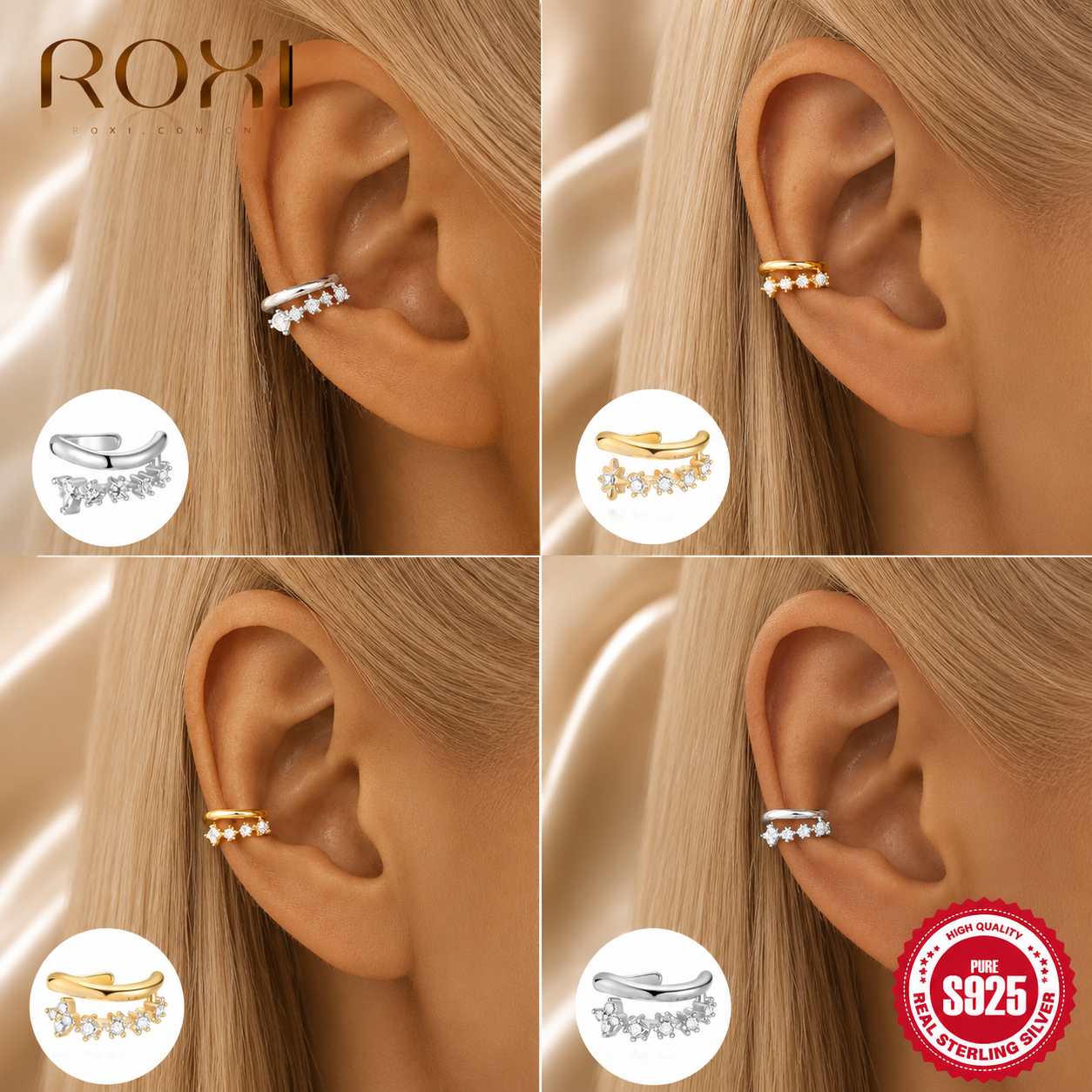 S925 Sterling Silver Star Earring